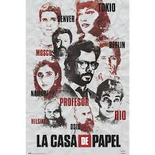 April 1976 in buenos aires, argentinien geboren. La Casa De Papel Poster Haus Des Geldes Charaktere Poster Grossformat Jetzt Im Shop Bestellen Close Up Gmbh