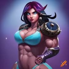 Epic fantasy muscle girl