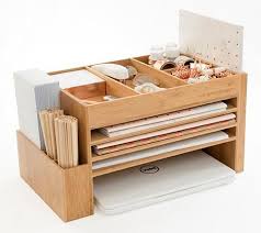 Organisateur De Bureau De Bois Avec Le Stockage Electronique Porte Ordinateur Portable Et Porte Telephone Cadeau Tech Organiseur Bureau Organisateur De Bureau En Bois Organisation Bureau