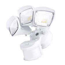 Hyperikon 3 Head Security 37 5 Watt 270 White Motion Activated Outdoor Integrated Led Flood Light With Photocell Hypersecurityw 350 The Home Depot