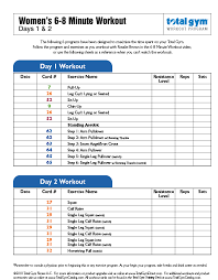 77 Prototypic Total Gym Chart