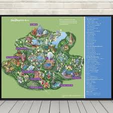 walt disney world resort national park style map with etsy