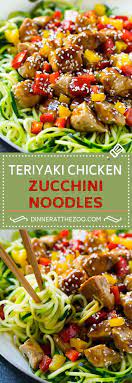 Teriyaki Chicken Zucchini Noodles Zoodle Recipe Teriyaki Chicken Zoodle Recipes Zoodle Recipes Healthy Zucchini Noodle Recipes