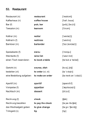 Wortschatz Deutsch Amerikanisches Englisch Restaurant Thai Words Vocabulary English Writing