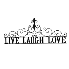 Flowers, butterflies, definitions of love and the classic phrase live, laugh, love decorate the laminate drawers, serving as uplifting reminders of what's. Benzara Live Laugh Love Black Metal Wall Decor C482 Mtl0004 The Home Depot
