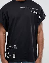 Super Oversized T Shirt With Roll Sleeve And Japanese Text Print Asos T Shirts Polo Shirt Design Printed Shirts