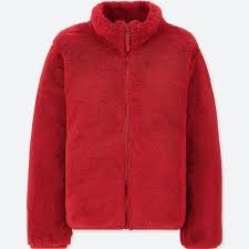 Kids Fluffy Yarn Fleece Long Sleeve Jacket