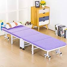 wxf household folding bed modern simplicity office sofa simple bed with roller four fold recliner can moveding color pu simple bed simple sofa folding beds