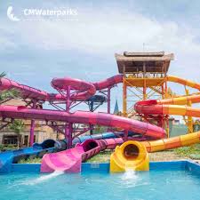 Custom Designed Water Fiberglass Slides for Amusement Water Parks