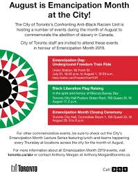 Mar 25, 2021 · mps in the house of commons have voted unanimously to designate aug. Cabr City Of Toronto On Twitter August Is Emancipation Month At The City Of Toronto Throughout The Month We Invite You To Join Us For Our Commemorative Celebrations Of Black Freedom In Canada