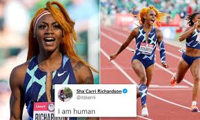 Sprinter sha'carri richardson and the late flo jo. American Sprint Sensation Is Set To Miss Tokyo Olympics After Testing Positive For Cannabis Daily Mail Online