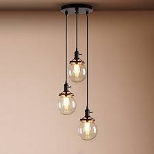 Crust 5 mini pendant lighting black led hanging light fixture for kitchen island bar foyer cluster pendants dimmable. Pathson Industrial Modern Vintage Loft Bar Edison Cluster Https Www Amazon Co U Glass Globe Pendant Light Pendant Light Fitting Light Fittings Living Room