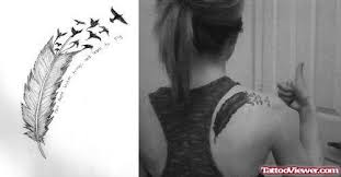 A white feather tattoo will have a deep meaning. Feather And Birds Tattoos Design