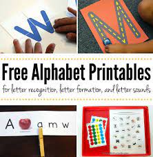 They cover letter recognition, letter sounds, uppercase and lowercase matching, beginning sounds isolation and more! Free Alphabet Printables For Teaching Letter Recognition Letter Formation And Letter Sounds Gift Of Curiosity