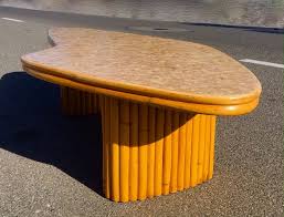 1950 S Rattan Pressboard Boomerang Coffee Table Rattan Furniture Rattan Step Stool