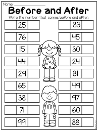 Before And After Worksheet For Numbers To 100 Students Write The Number Tha First Grade Math Worksheets 1st Grade Math Worksheets Kindergarten Math Activities