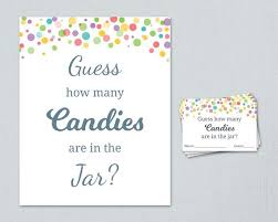 Melt candy bars in diapers and have shower guests guess what the baby ate. Rainbow Candy Guessing Game Baby Shower Games Printable Etsy