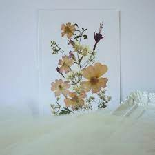 Dried Flowers Art Pressed Flowers Art Pressed Flower Decor Flowers Wall Art Bridesmaids Gifts Gifts For Sister Dried Flower Gift In 2020 Flower Wall Art Pressed Flower Art Pressed Flowers