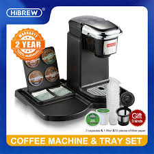 There are reports of overflow and leaking when using loose grounds, so this coffee maker may work better with soft pods. Hibrew Single Cup Coffee Machine Personal Single Serve Coffee Brewer Maker Compatible With K Cup Capsule Ground Coffee Loose Leaf Tea Mini Coffee Machine Comes With Reusable K Cups Shopee Philippines