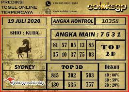 Prediksi Sydney Hari Ini Minggu 19 Juli 2020 Sydney