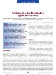 Pdf Introducing A New Validated Skin Tear Classification System
