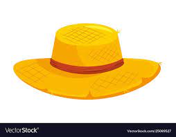 Farm Hat Cartoon Royalty Free Vector Image Vectorstock Hats Cartoons Vector Cartoon