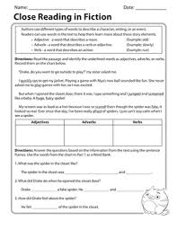 6th grade informational text with close reading, main idea, summarizing bundle. Close Reading In Fiction Worksheet Education Com