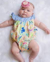 Baby Aspen S V Bodice Top Romper Dress Downloadable Pdf Sewing Pattern For Baby Sizes Newborn To 24 Months The Simple Life