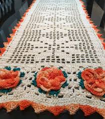 Caminho De Mesa De Croche 35 Pecas Lindas E Modelos Passo A Passo Caminho de crochê com flor girassol. caminho de mesa de croche 35 pecas