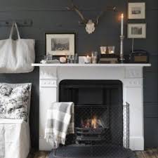 Black And White Fireplace Wall Pin By Ms Hill On My Dream Home White Fireplace Home Grey Walls