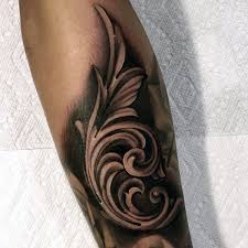 Flower vintage spring flower summer baroque scroll victorian. 90 Filigree Tattoos For Men Ornamental Ink Design Ideas