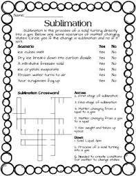 Sublimation Science Worksheets Educational Worksheets Sublime