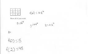 In this video we learn how to identify exponential functions and determine the equations of exponential functions given a table of values. Writing An Exponential Function From A Table Students Are Asked To Write An Exponential Function Rep