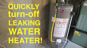 How To ○ Turn Off A Leaking Water Heater - Youtube