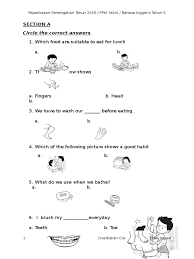 Karangan dibentuk dalam format cloze test bagi menguji kemahiran murid untuk melengkapkan ayat. Soalan Bahasa Inggeris Ppki Tahun 5