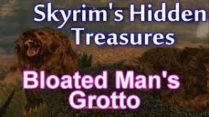 Skyrim S Hidden Treasures Bloated Man S Grotto Youtube It is a small area surrounded by short cliffs that consists of a shrine of talos and a circular pathway that wraps around the back of the cave to the entrance. skyrim s hidden treasures bloated man s grotto