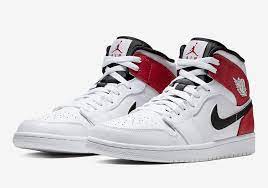 Jordan aj 1 mid women's • black/siren red/white $115.00. Air Jordan 1 Mid White Red Black 554724 116 Release Date Sneaker Bar Detroit