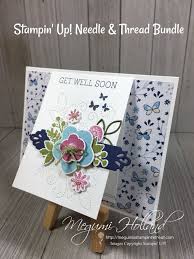 I bought the magnetic sheets through su 3 for 9.95. Needle Thread Fun Fold Card April Big Shot Class Meg Holland Stampin Up Demonstrator