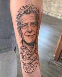 Started this Anthony Bourdain and sushi tattoo the other day. Can't wait to  finish it up! 《• Currently booking September, email  contact@saltoftheearthtattoo.com •》 . . . . . . . #saltoftheearthtattoo  #anthonybourdain #sushitattoo #stthomas #usvi ...