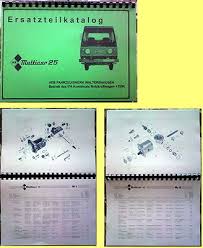 Multicar m25 unhz 500 v roba. Multicar M25 Betriebsanleitung Reparatur Handbuch Ersatzteilliste Tool Eur 12 95 Picclick De