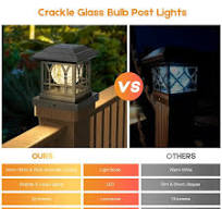 Liefgarden Solar Post Cap Lights Outdoor, RGB & Warm White 2 LED Lighting Mode 20 LM, Fits 3.6x3.6 4x4 4.5x4.5 5x5 Wooden Fence Deck Patio Garden. ...