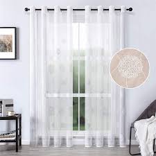 Tenda per camera da letto classica le camere da letto classiche sono la soluzione per chi non ama gli arredamenti vistosi, i colori sgargianti e le forme eccessivamente stilizzate. Mrtrees 2 Pezzi Tenda Da Soggiorno Tenda Bianca E Blu 140x145cm Tende Con Stampa Di Fiori