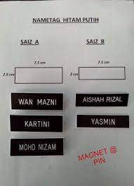 Name tags may be temporary. Photo