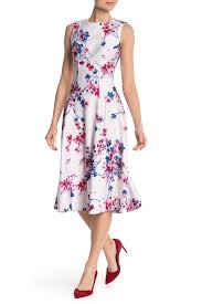 Tommy Hilfiger Eloise Scuba Floral Fit Flare Dress Nordstrom Rack Fit Flare Dress Flare Dress Dresses