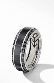 David Yurman Beveled Band In Black Titanium With Black Diamonds Nordstrom Black Titanium Diamond Black Diamond
