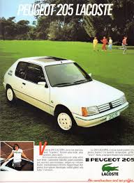 1985 Peugeot 205 Lacoste Peugeot Lacoste 1980s Mens Fashion