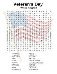 If you're not sure what the difference is between memorial day vs veterans day, you're not alone. Veteran S Day Activities Free Printables Crossword Word Search Matching Game
