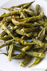 Zesty Roasted Okra With Okra Olive Oil Sea Salt Ground Cumin Ancho Powder Garlic Powder Ground Black Peppe Healthy Okra Recipes Roasted Okra Okra Recipes