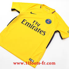 En bon état mais pas neuf. Nouveau Maillot De Paris Saint Germain Psg 2017 2018 Exterieur Jaune Nouveau Maillot Foot Moins Cher