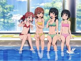 You can also upload and share your favorite cute anime girls cute anime girls wallpapers. The Girls Are Talkin Barefoot Anime Pool